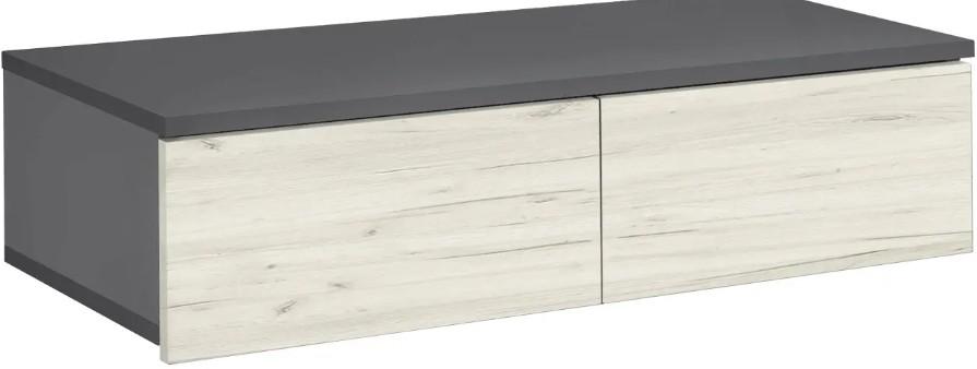 Masa de machiaj Modern Komfi suspendat 80cm Gri ardezie/Stejar artizanal alb