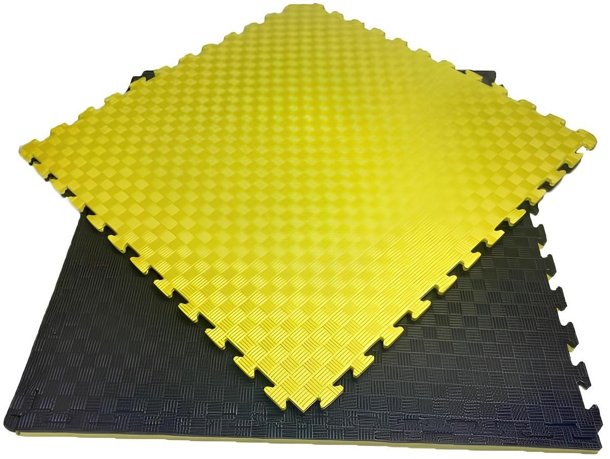 Спортивный мат VLM Puzzle 1x1 m Black/Yellow