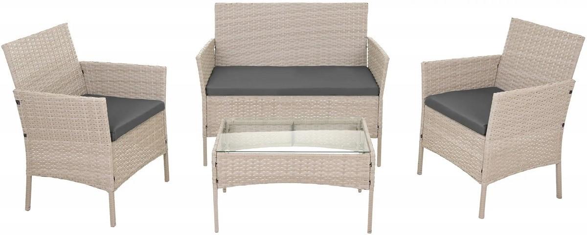 Set mobila de gradina Gardlov 26909 Bej/Gri