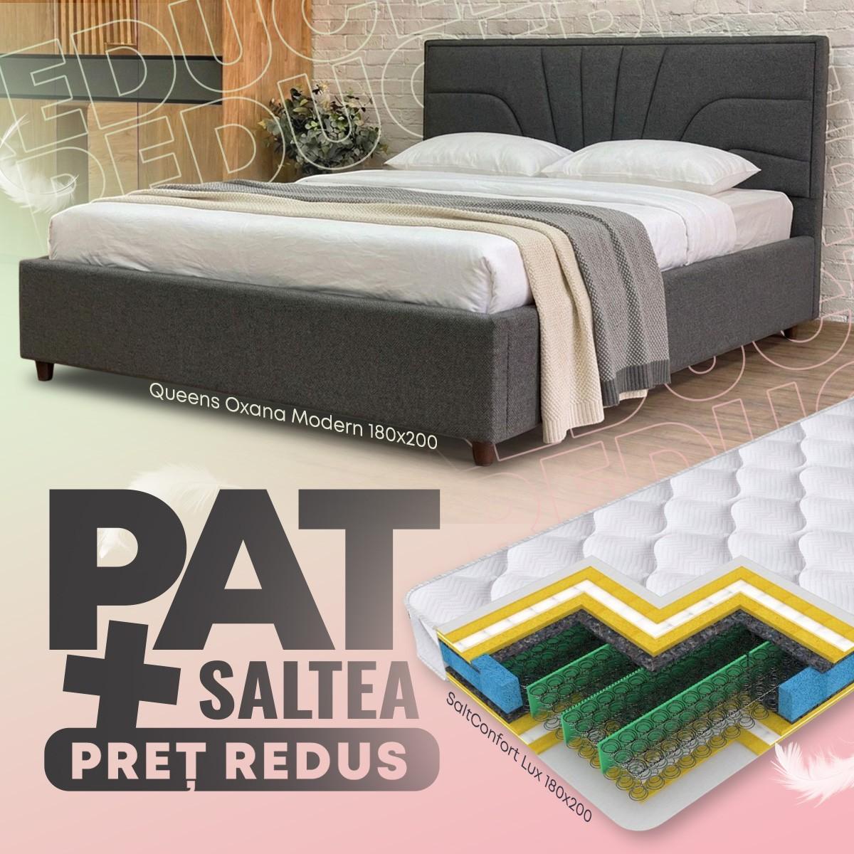 Кровать Queens Oxana Modern 180x200 + Матрас Salt Confort Lux 180x200