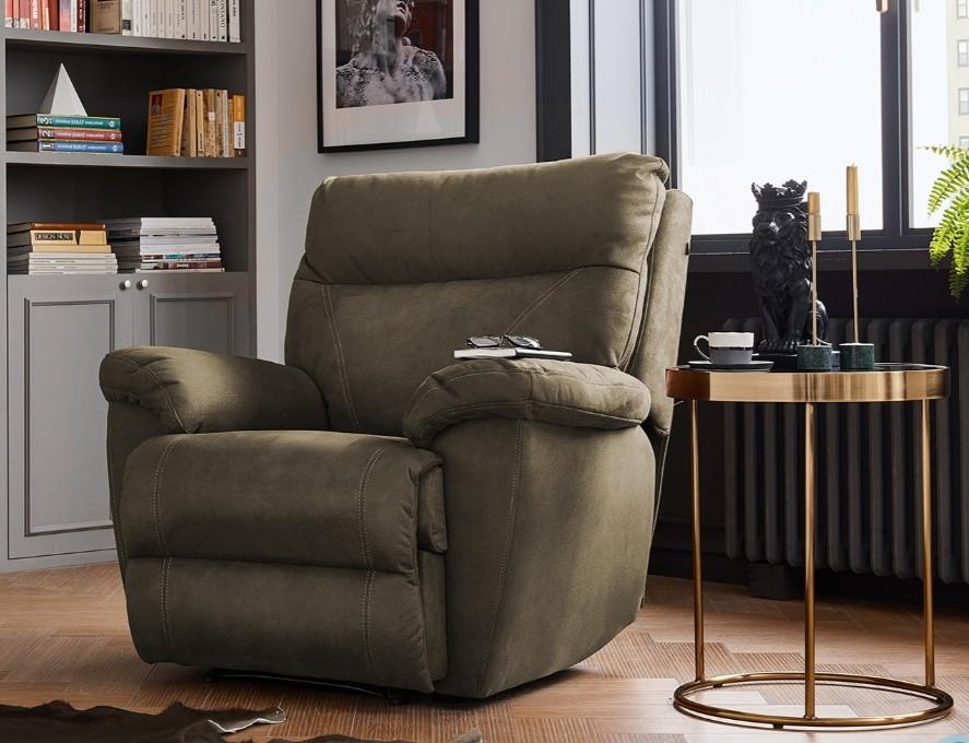 Fotoliu reclainer Dogtas ALEN GK2025 nubuck haki