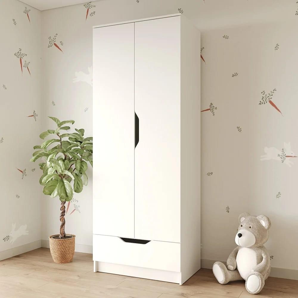Dulap MBS Lilu 2D1S (80x50x210 cm) Alb