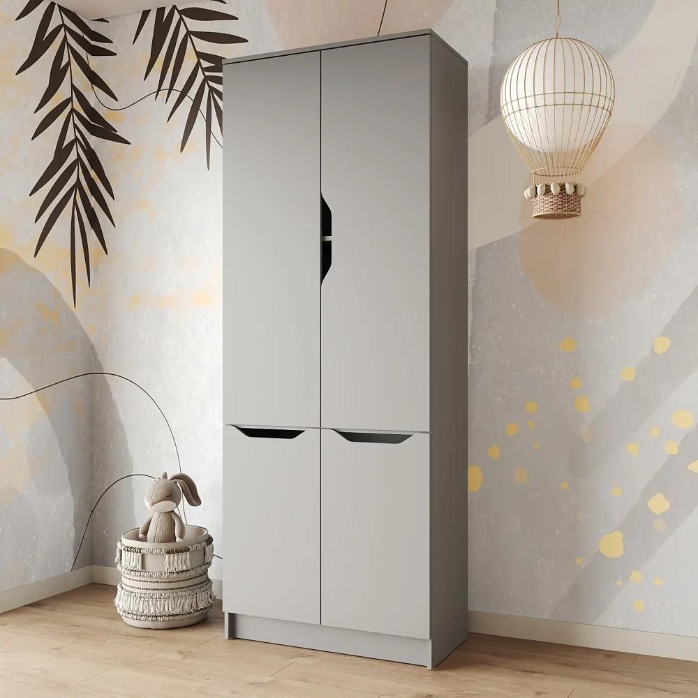 Dulap MBS Lilu 4D (80x40x210 cm) Gri