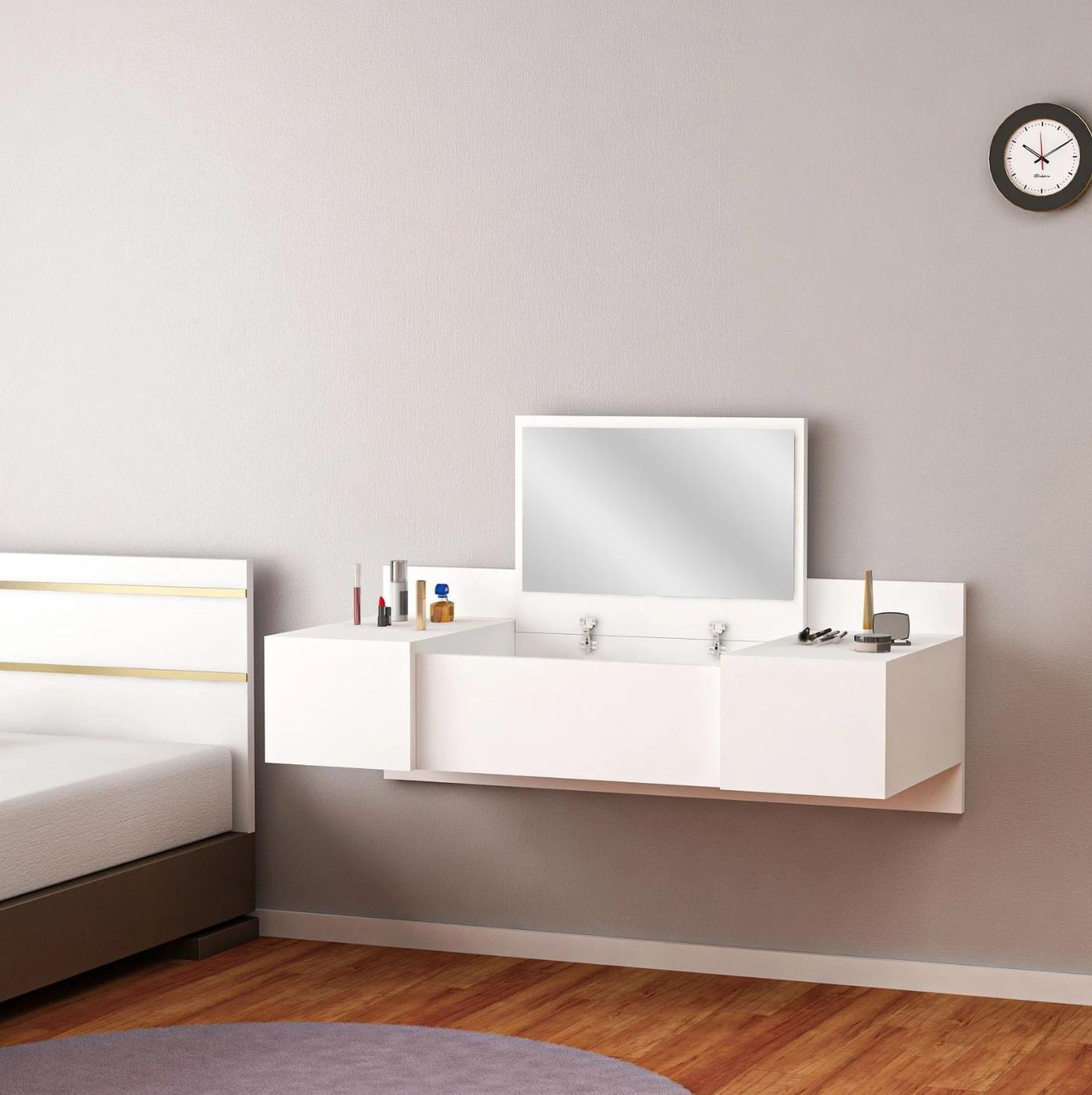 Masa de machiaj Hanah Home Zakkum White