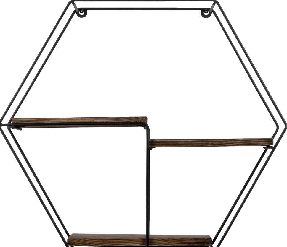 Raft de perete Mirage Meble Narcissus Walnut/Black