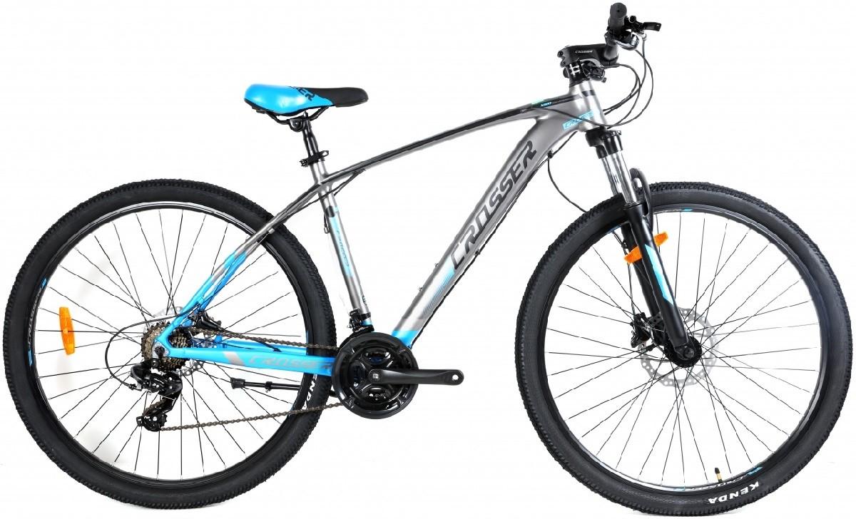 Горный велосипед Crosser X880 29/19 21S Shimano+Logan Hidraulic Gray/Blue