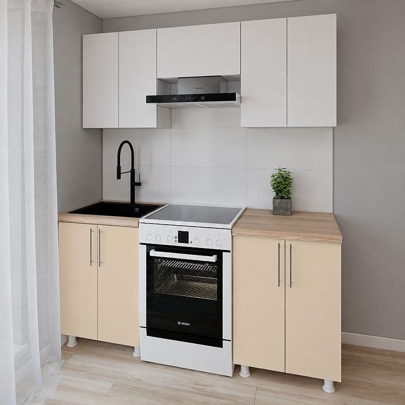 Set mobila bucatarie Smartex K1 180 cm Alb / Ivory