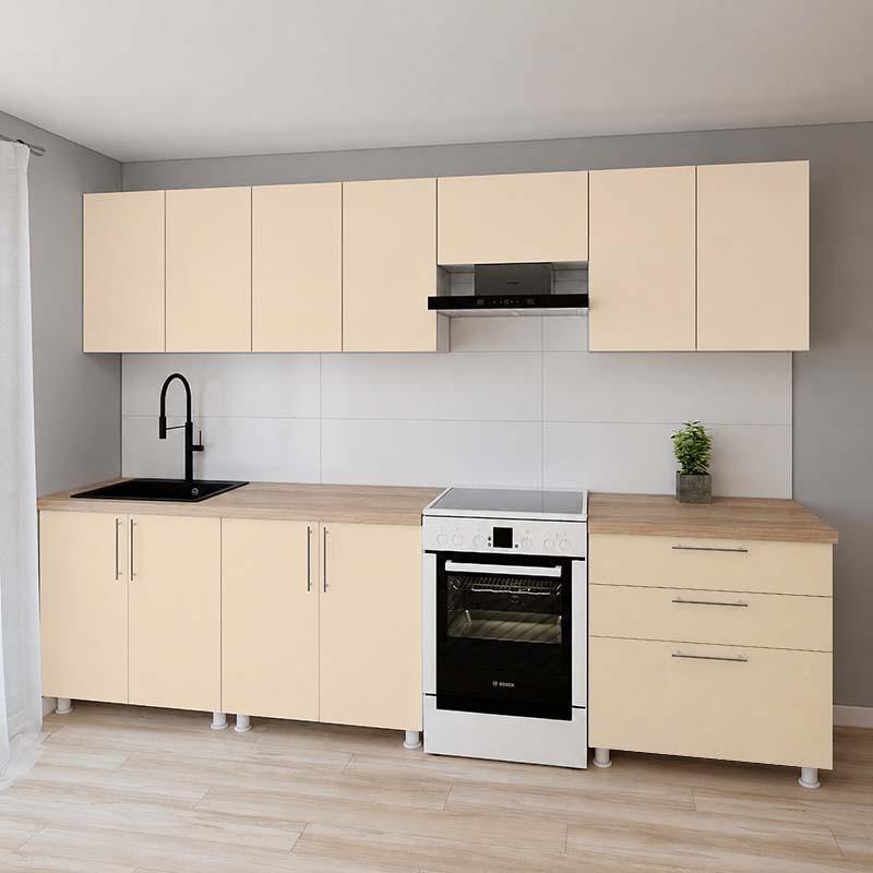 Set mobila bucatarie Smartex K2 300 cm Ivory