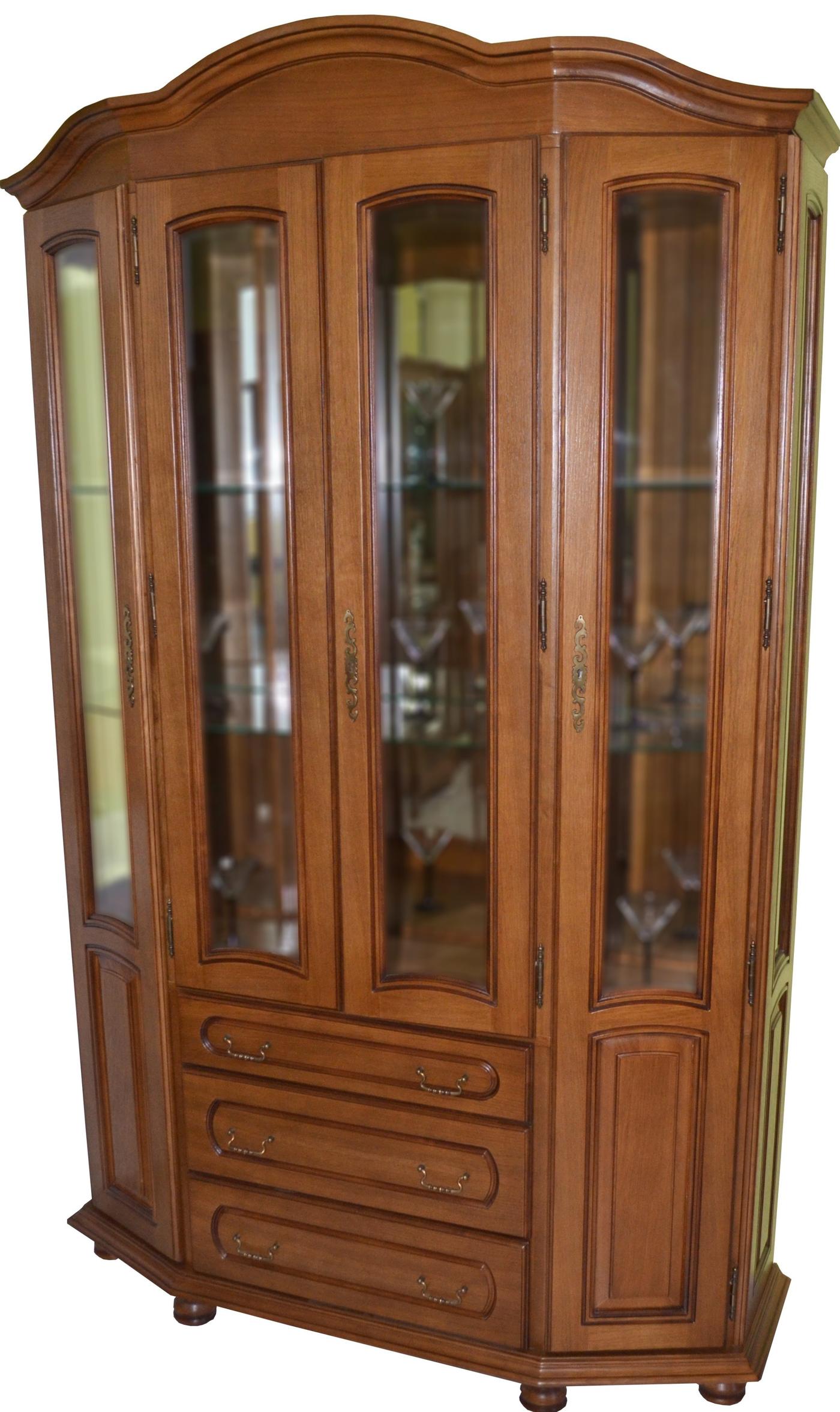 Шкаф витрина Viitorul Большая 150x50 см Дуб Светлый