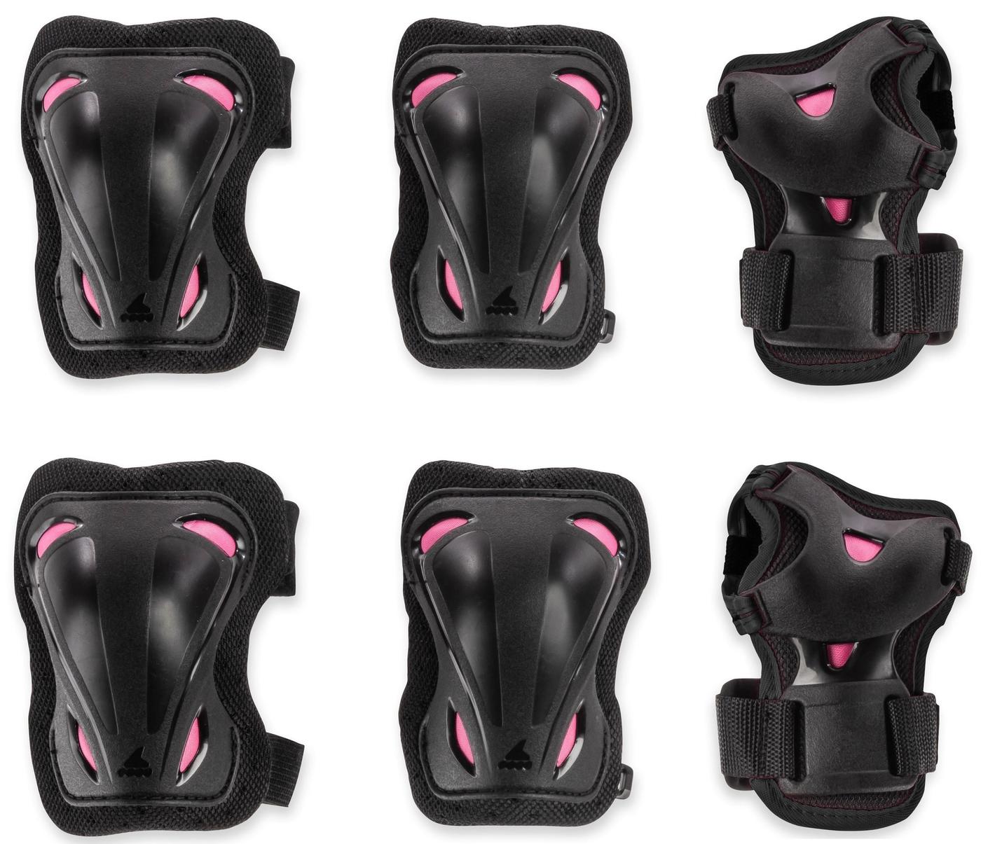 Echipament de protectie Rollerblade  Skate Gear W 3 Pack L Black/Pink (069P0500219)
