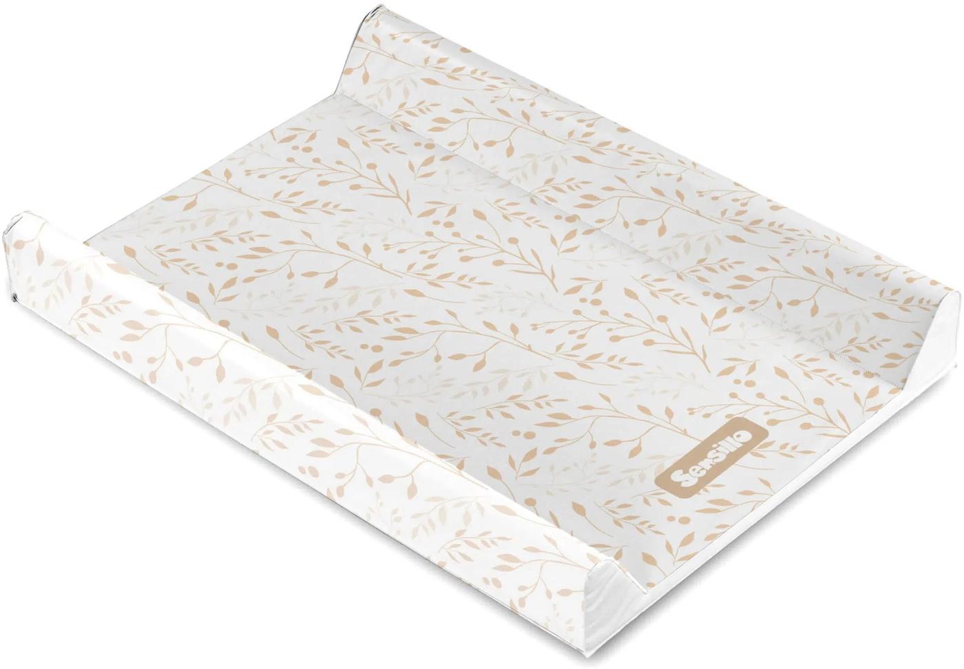 Saltea de infasat Sensillo Beige Leaf 70x50x9.5 cm