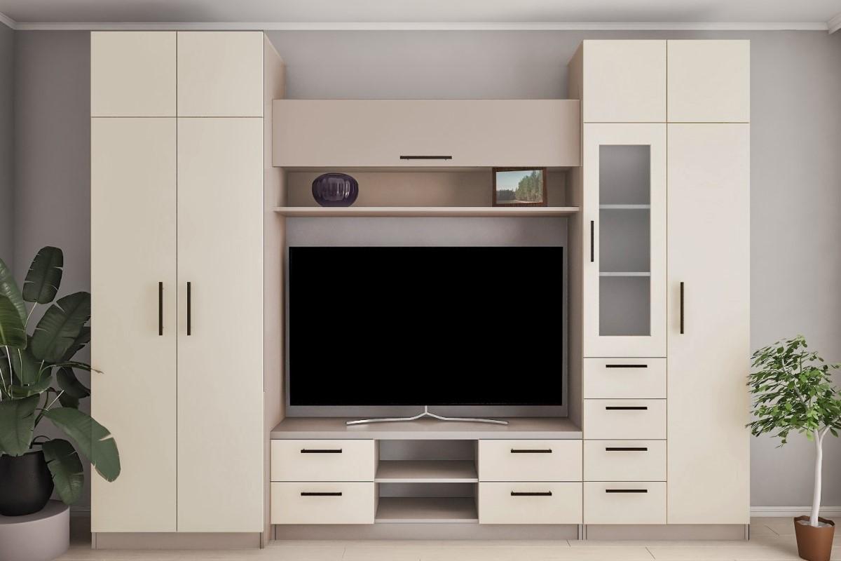 Living PS Elina T (TV-1.5 m, vitrină) 3.1 m Toffi / Bej