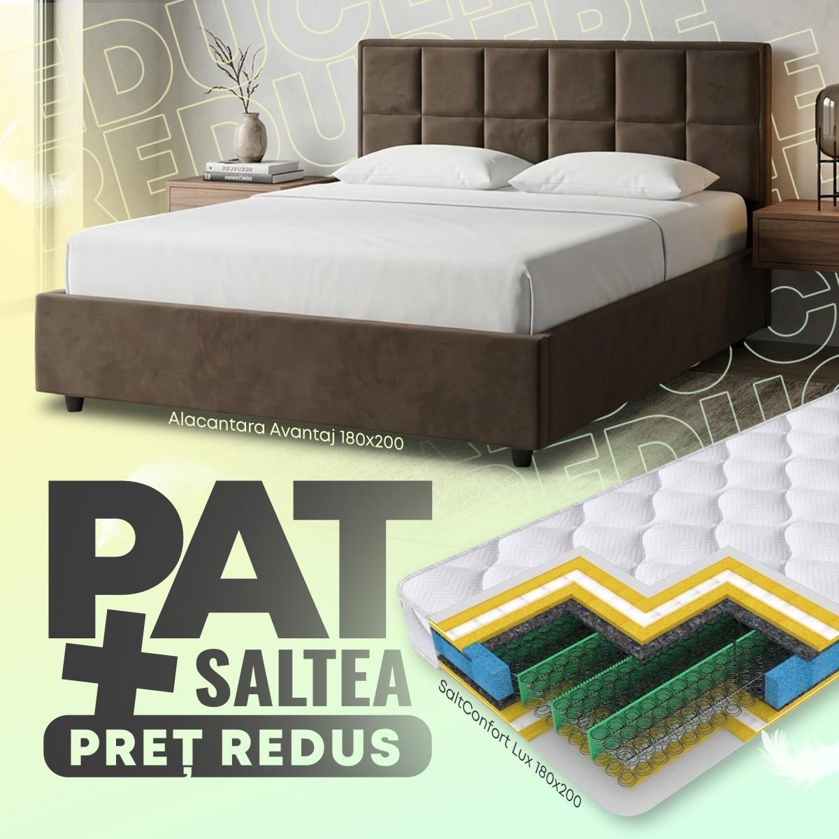 Кровать Alcantara Avantaj 180x200 Коричневый + Матрас Salt Confort Lux 180x200