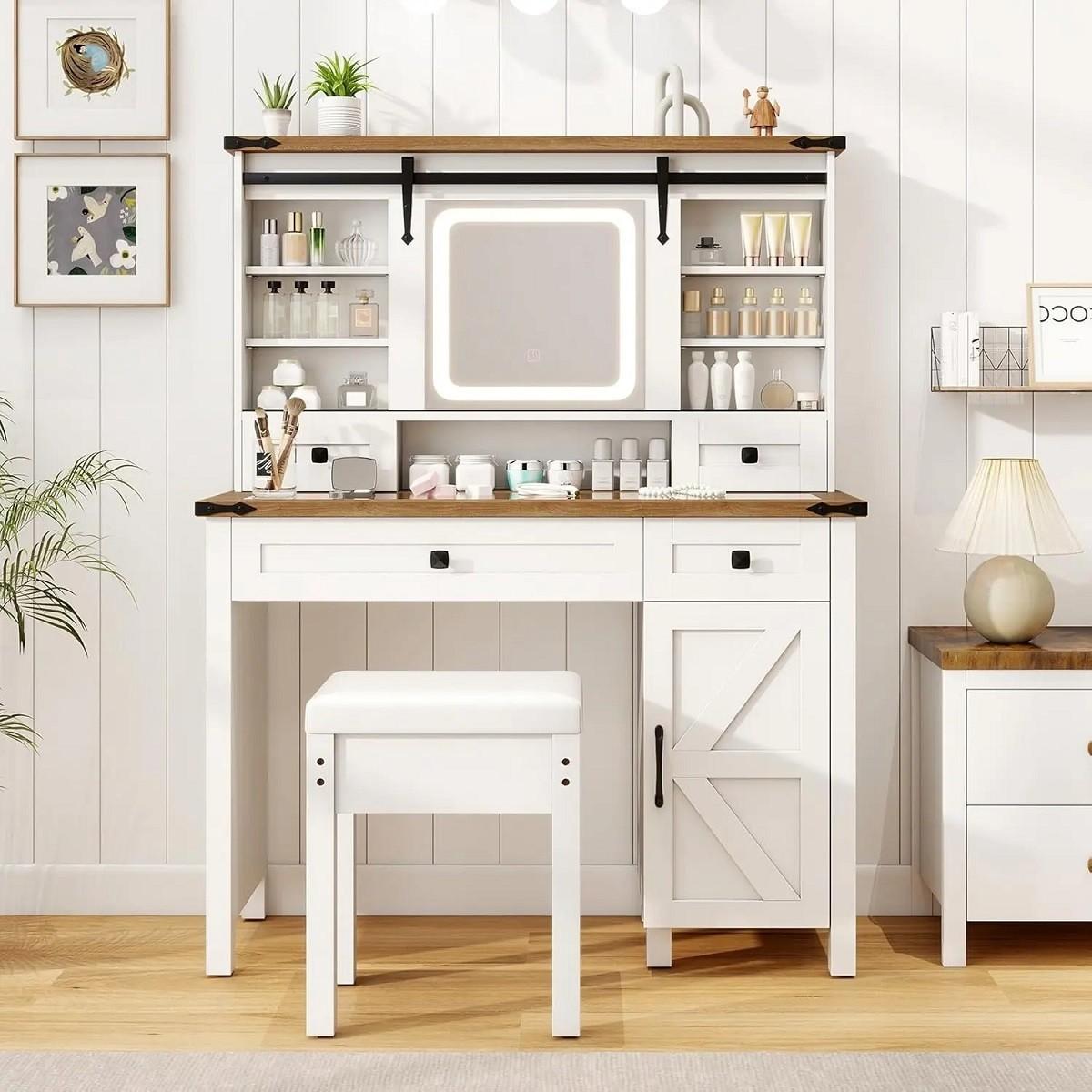 Туалетный столик (трюмо) Costway HU10924DE-WH+