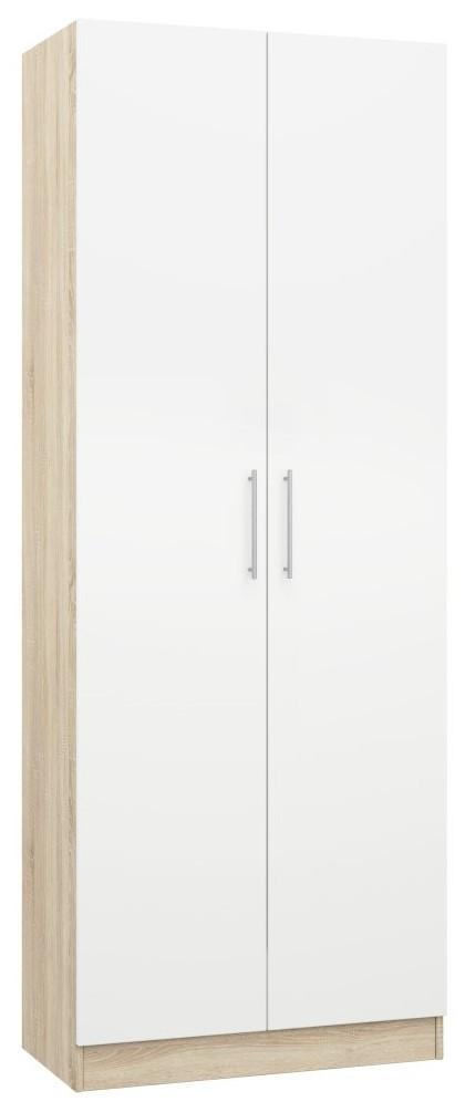 Dulap Mobildor Lux Practik (polițe) (80x40x210H cm) Stejar Sonoma / Alb