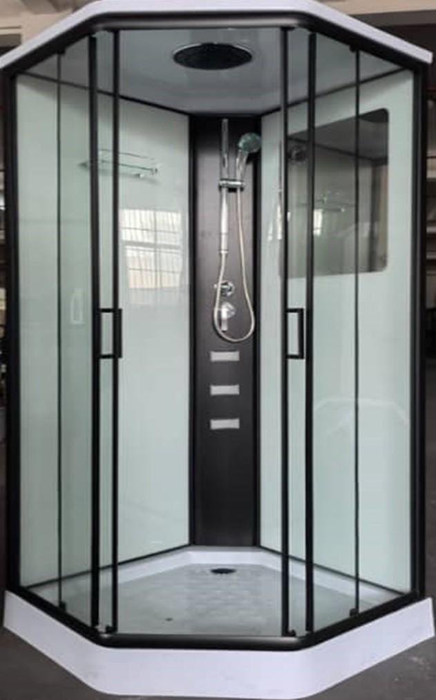 Cabina de dus Sanch DK/S-6501/BG 90x90x215/15 cm/ramă neagră
