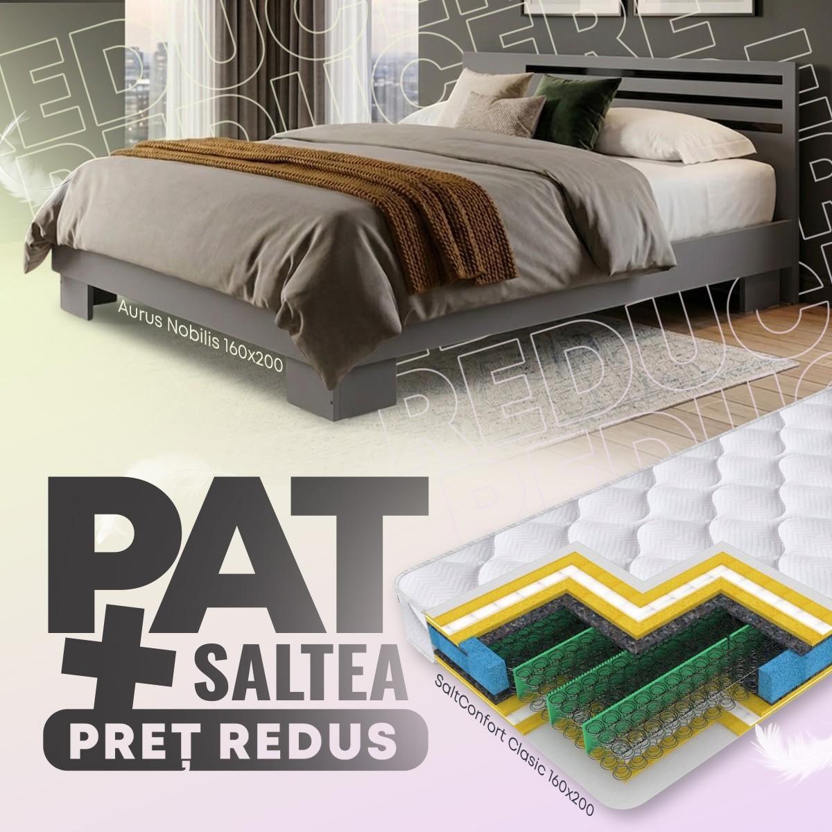 Кровать Aurus Nobilis 160x200 Графит + Матрас Salt Confort Clasic 160x200