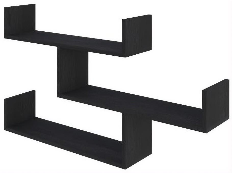 Raft de perete DECO Tibet Black Wood