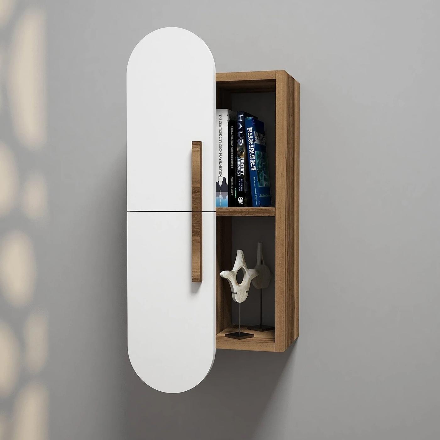 Полка на стену Hanah Home Rose Walnut White