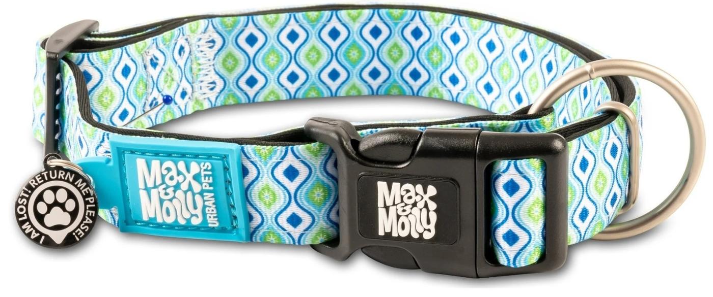 Zgarda pentru caini Max & Molly Smart ID Retro Blue 194084 L