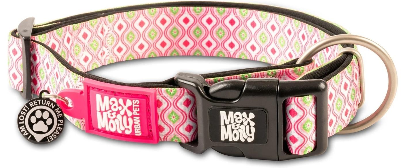Zgarda pentru caini Max & Molly Smart ID Retro Pink 193084 L