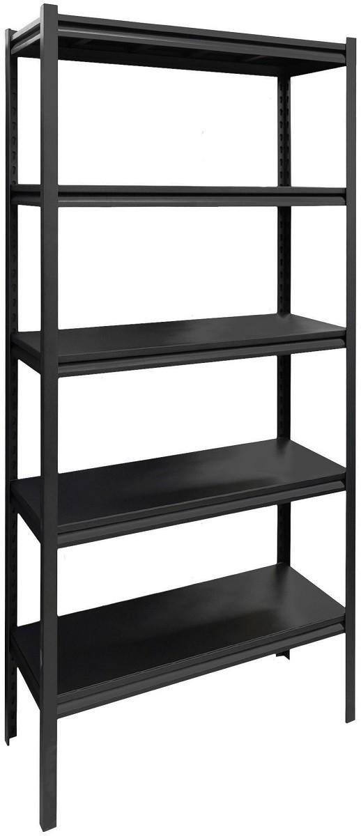 Rafturi pentru depozitare DP Cu 5 nivele V2 80x183 Negru