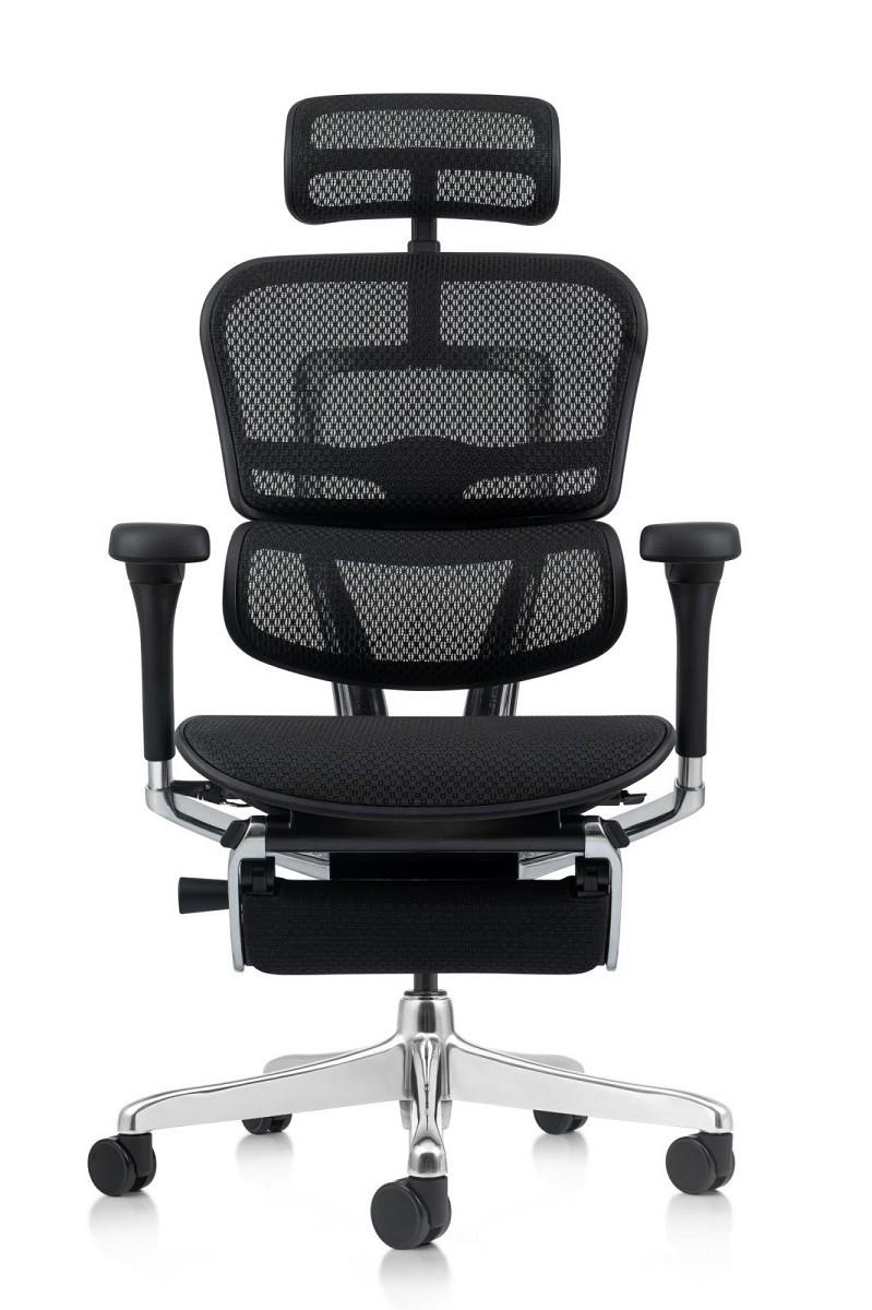 Fotoliu de birou Comfort Ergohuman Elite 2 Black +Legrest T-168-B1 EHE2-AB-HAM-5D-L