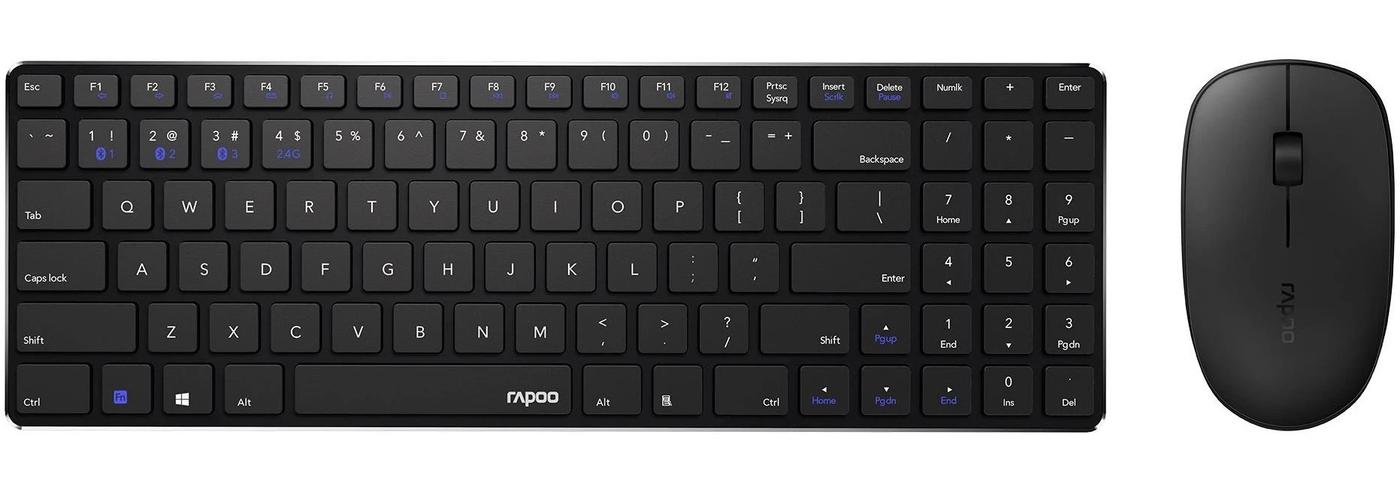 Set tastatura + Mouse Rapoo 9300M Black
