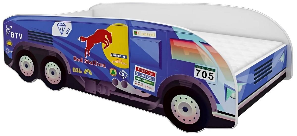 Детская кровать Acma Meble VI/Truck LKW Nr.8 80x160 матрас 7cm Темно-синий
