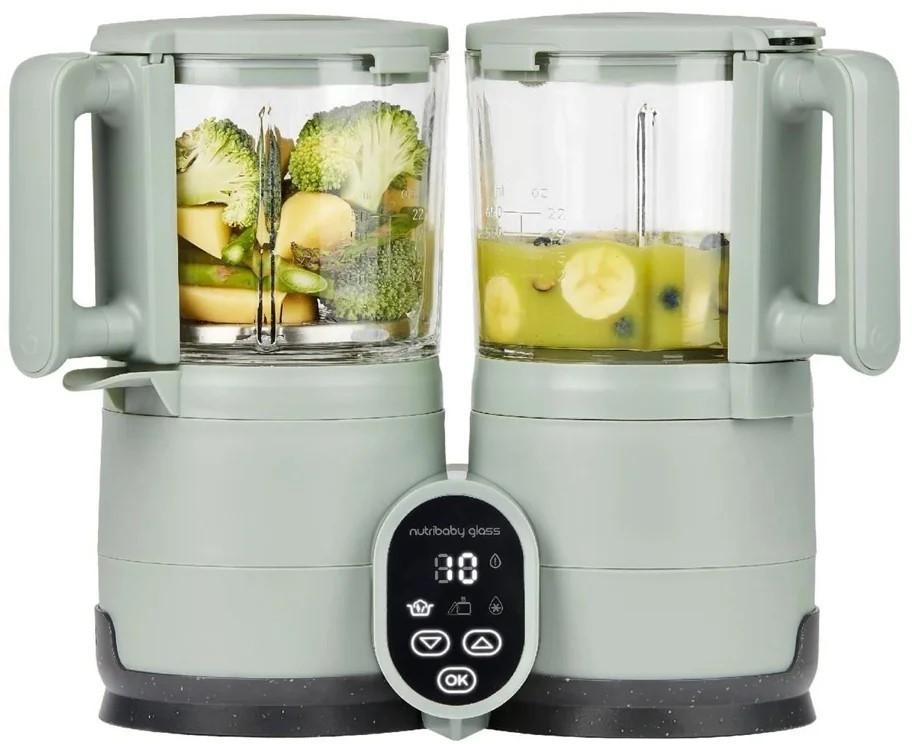 Robot de bucatarie Babymoov Nutribaby Glass Celadon Green
