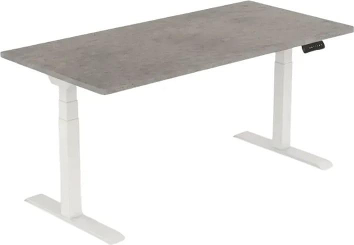 Masa de birou Nowy Styl ET223WH 1600x800 Beton / Alb
