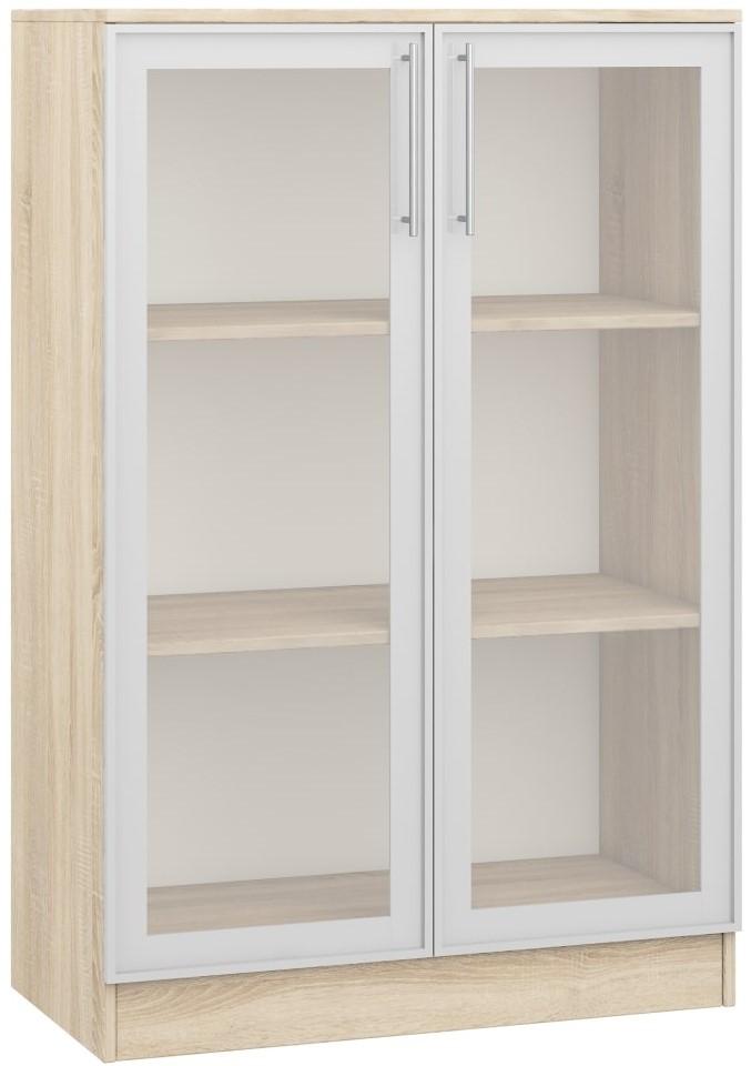 Шкаф витрина Mobildor Lux Practik (80x40x120H см) Сонома