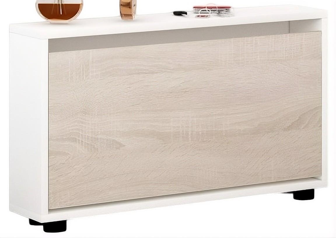 Обувница Mobildor Lux Leo Slim (50x16x47H см) Белый/Сонома