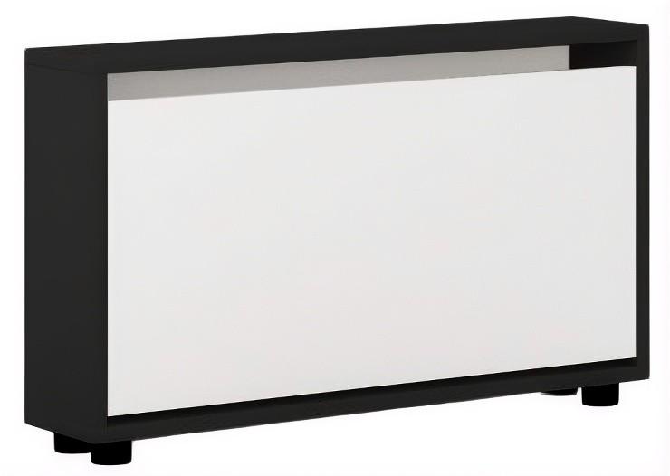 Обувница Mobildor Lux Leo Slim (50x16x47H см) Антрацит/Белый