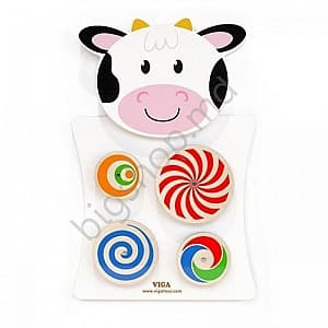 Интерактивная игрушка VIGA Wall Toy- Turning Patterns