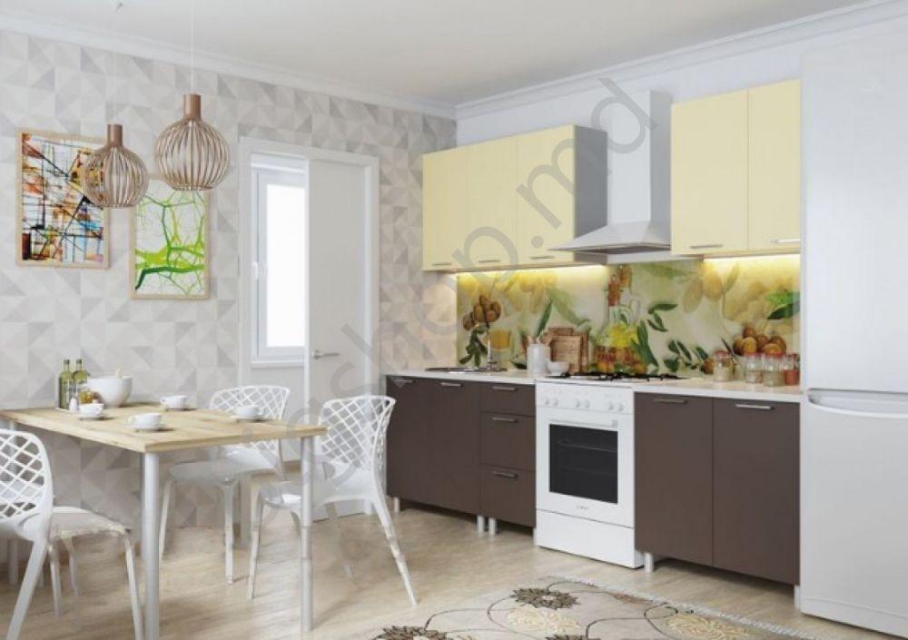 Кухонный гарнитур SV-Mebel Инди 2.0м (Grey stone/Yellow)