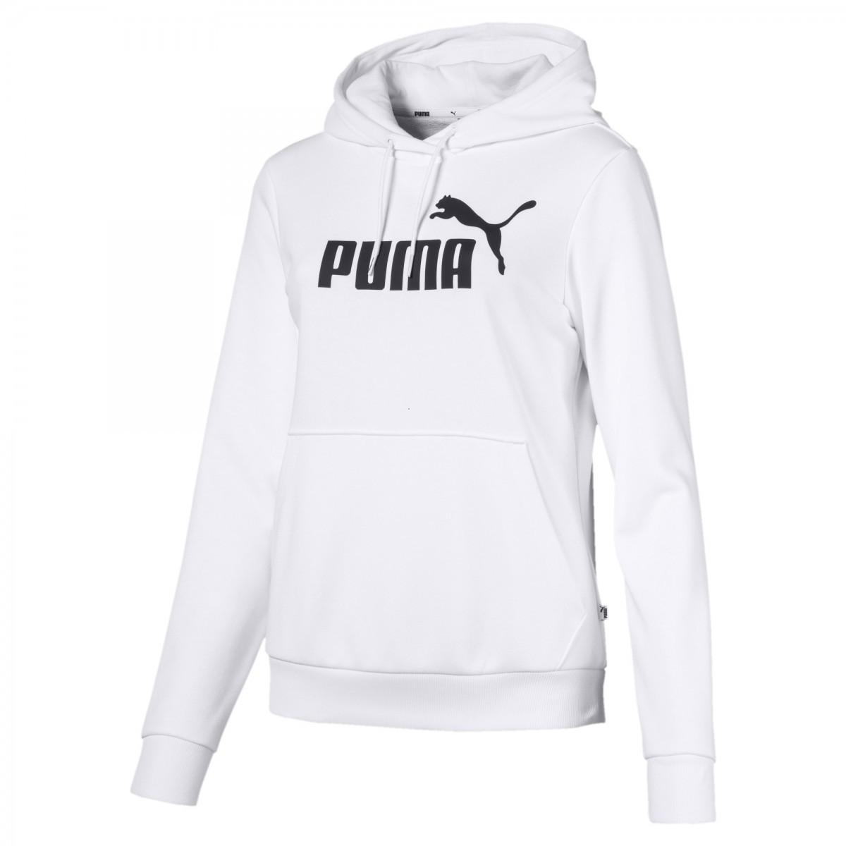 Hanorac femeie Puma  Puma ESS Logo Hoody TR white