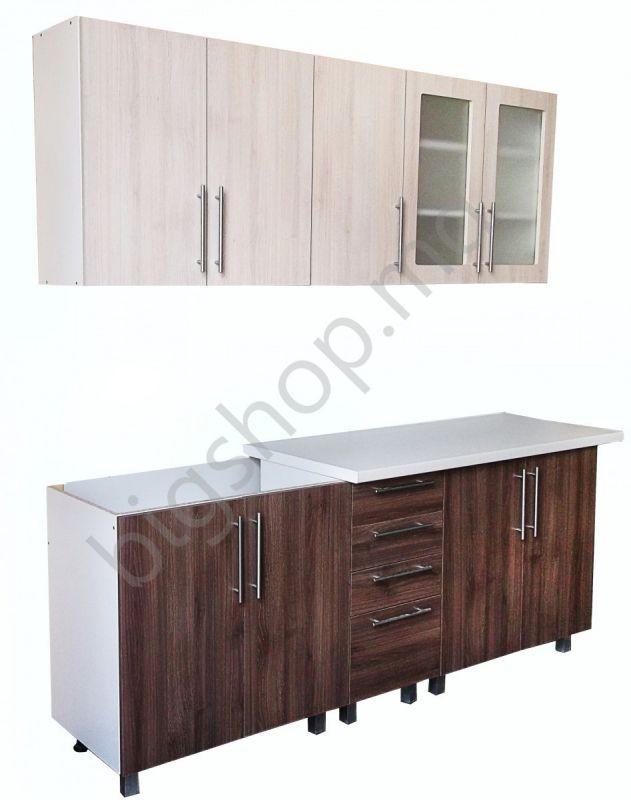 Set mobila bucatarie PS 2.0 m (Chamonix/Chamonix deschis)