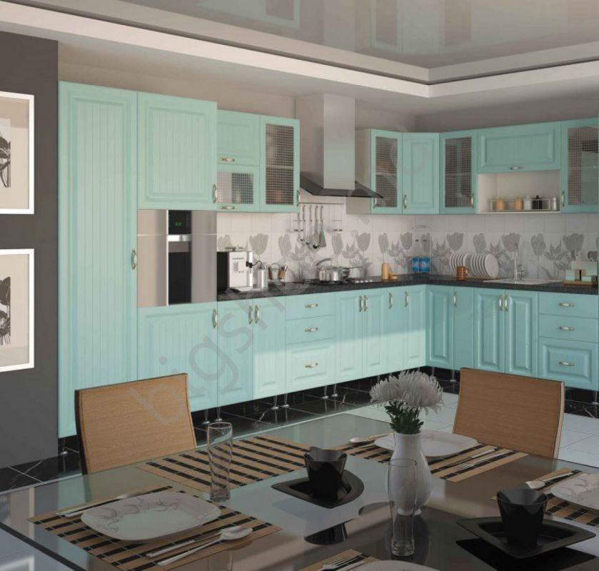 Set mobila bucatarie Sokme Sofia Romantica 3.85x2.45m (Val de mare)