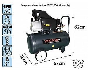 Compresor de aer Vector 1500W 50L