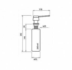 Dozator sapun lichid Aquasanita D-301