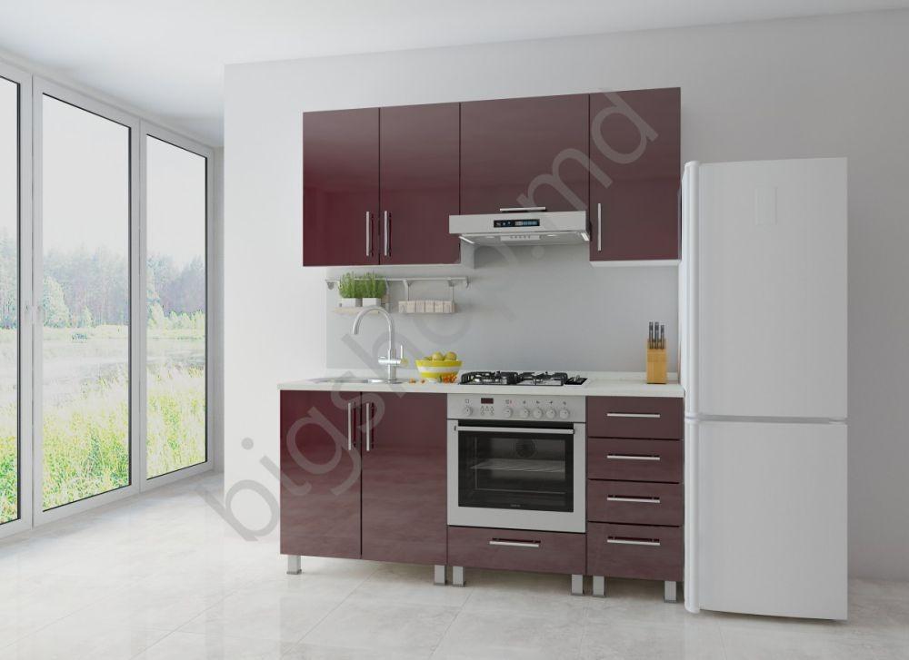 Set mobila bucatarie Fabrik Home Concord Bordo 1.8 m