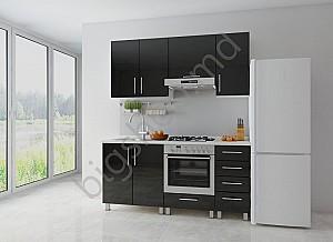 Set mobila bucatarie Fabrik Home Concord Negru 1.8 m 