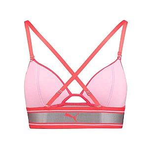 Lenjerie de corp Puma LOng Line Padded Bralette 1P Hang Lightcoral
