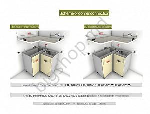 Set mobila bucatarie Confort-NV Sunrise (3.0x1.7/0.92m)