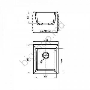 Chiuveta de bucatarie Practic GF-P505 Grey