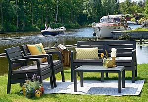 Set mobila de gradina Keter Delano Graphite/Gray