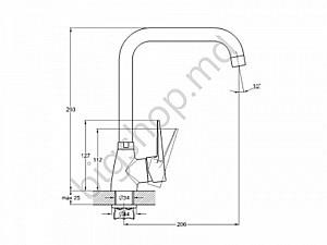 Robinet bucatarie Marrbaxx G007Q2 Lucios