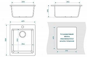 Chiuveta de bucatarie Marrbaxx F008Q8 Grey Mat