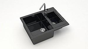 Chiuveta de bucatarie Marrbaxx Z019Q4 Black Lucios